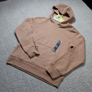 All In Motion Kids Active Comfort Pullover Hoodie Khaki Tan L 10/12 Thumbholes